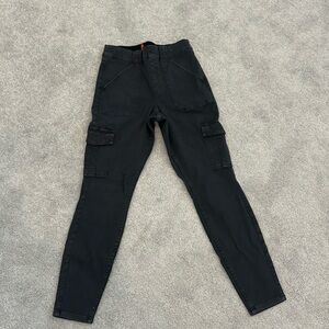 Spanx dark gray cargo skinny pants